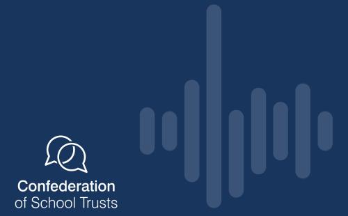 CST logo and sound wave graphic