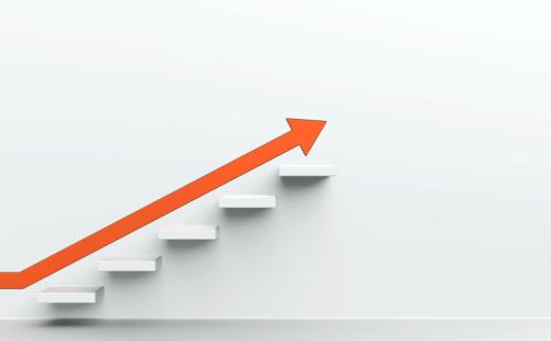 Steps with an up arrow